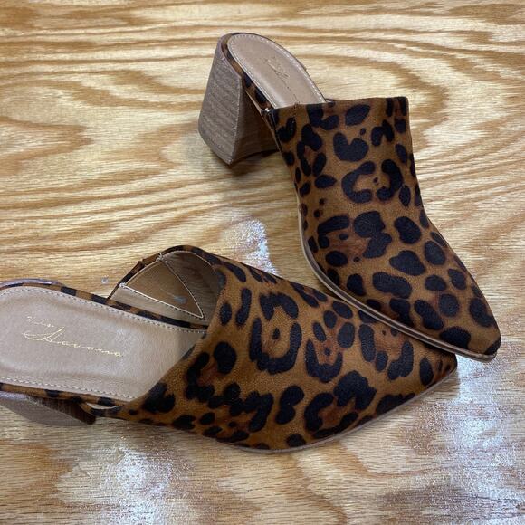 Vintage Havana Mel dark leopard mules size 7 (s26) - Picture 5 of 5